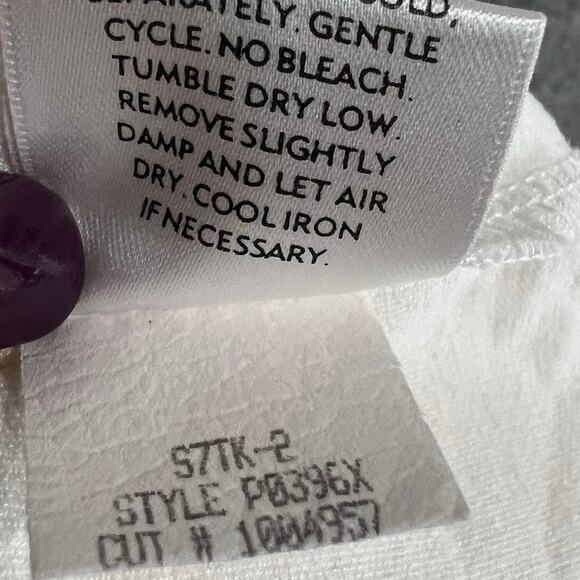 Eileen Fisher Washable Crepe Pants 3XL White Pull On Slim Fit Stretch Minimalist - Picture 11 of 12